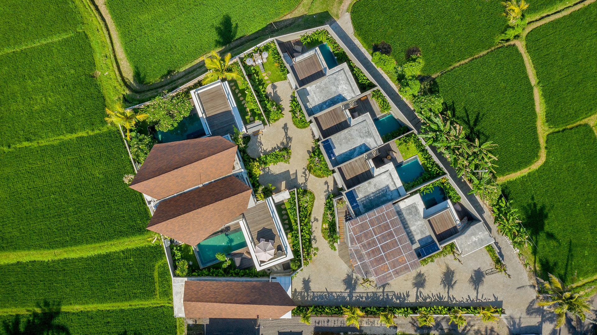 Agrapana Beach Villa - Aerial View Rice Field